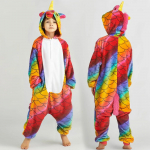 Kigurumi Onesie Kids Unicorn Pidžaamad Lastele Loomad Multikad Liiprid Beebi kost&uuml;&uuml;m Talvine T&uuml;drukud Licorne Jumspuit 5t