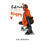 Mood R&otilde;ivad Kleebised T-s&auml;rk Teksad Plaastrid Pestavad Soojust &uuml;lekandvad r&otilde;ivad Jook &Otilde;nne 18.9x24cm