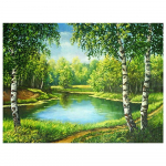 DIY 3D Teemantmaal Maastiku Tikand Ristk&auml;sit&ouml;&ouml; Kodukaunistus Full Round 20x25CM