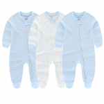 3 t&uuml;kki vasts&uuml;ndinud beebide t&uuml;drukute riided puuvillased pikkade varrukatega poiste p&uuml;ksid 12M