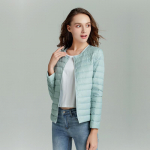 Naiste s&uuml;gistalvine kerge valge sulejope vooder O kaela &otilde;huke pikkade varrukatega n&ouml;&ouml;biga soe mantel M-4XL L sinine