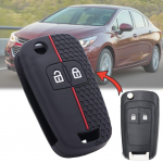 Kahe nupuvajutusega auto Smart Key Shell korpuse puldikaane hoidik Chevrolet Malibu Cruze Spark Opel Vauxhall Astra J Corsa DE silikoon