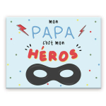 Les Tr&eacute;sors De Lily [A3614] &ndash; keraamiline magnet 'Papa' sinine (mu isa on mu kangelane) - 8x6 cm mitmev&auml;rviline