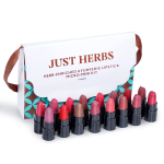 Just Herbs Ayurvedic kreemjas mini-matte huulepulgakomplekt huulte niisutamiseks ja niisutamiseks, sobib k&otilde;ikidele nahatoonidele 38gm ( Pakis 16)