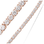 Les Tr&eacute;sors De Lily [R7115] &ndash; kullatud k&auml;ev&otilde;ru 'Rivi&egrave;res de Cristal' roosa kuldvalge (roosa kuld) - 18 cm 2 mm valge