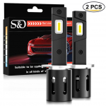 2tk H1 LED-esitulede pirnid H3 LED-lambid Mini 20000LM 6500K CSP Super Bright kaugtuled autode udutuledele 12V auto H1