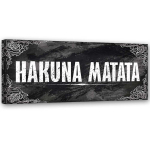 Feeby l&otilde;uenditr&uuml;kk, Lion king hakuna matata kiri 90x30 must/valge