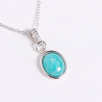 Looduslik Amazoniit ehtekomplekt 925 naela ripats Kaelakee K&otilde;rvar&otilde;ngad Lihtsa disainiga naiste peentele ehetele M roheline/valge