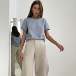 Hirsionsani 100% puuvillane naiste T-s&auml;rk, 2023. aasta suvi, uus vintage, lahtised ja soliidsed s&auml;rgid, vabaaja Korea O-kaelusega naiste topid S valge