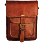 Pruun kotikott kitsenahast k&auml;sitsi valmistatud vintage Messengeri ehtne Cross-body kott 11X9X3 pruun