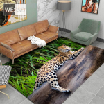 Moodne leopardimustriline vaip p&otilde;randal 3D loomade tr&uuml;kitud suur vaip elutuba pehme k&auml;sn Vannitoa matt Absorbeerib libisemisvastast 80x120cm 1pcs