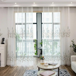 Moodsad nisuk&otilde;rvast tikitud t&uuml;llkardinad elutuppa Magamistoa akna l&auml;bipaistvad kardinad Rulood Drape Voile K&ouml;&ouml;gisisustus Kohandatud 150*270CM 1PCS kuld