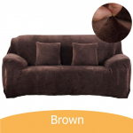 Sametine diivanikate elutoa jaoks padjakate Paks veniv pl&uuml;&uuml;s, tahke pehme diivanikatted, elastne sektsioonku&scaron;eti kate 3-seat 195-230cm