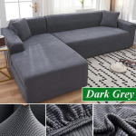 Diivani kate elutoa jaoks Paks elastne polaarfliis 1/2/3/4 istekohaga L-kujuline nurgadiivani kate diivanile, pikali 1 Seater 90-130cm tumehall v&auml;rv