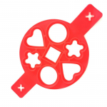 Punase pannkoogivalmistaja mittekleepuva juustu k&uuml;psetusr&otilde;nga t&ouml;&ouml;riist munakeetja pann P&ouml;&ouml;rake munavormi style 1 punane