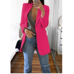 Uus mood vabaaja naiste &otilde;huke &uuml;likond Retro &uuml;hev&auml;rvilised &uuml;likonnad Jope pikkade varrukatega bleiserid kontoritopsid Naiste jope bleiserid suures suuruses 2XL