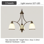 Chandelier Lihtne Atmosf&auml;&auml;ri Elutoa Lamp Kaasaegne Magamistoa S&ouml;&ouml;gitoa Lamp Kodu Retro lambi valgustus 6 Head Light