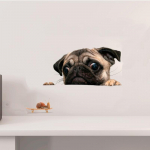 Naljakas 3D-koer piiluv tigu seinakleebis Vannitoa elutoa kaunistused Kunstikleebised Armsad loomade tualettkleebised kodukaunistuseks