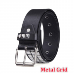 Ruudukujuline helmestega neet metallist p&uuml;ramiidv&ouml;&ouml; meeste ja naiste punk hip-hop stiilis riistvara Teksad V&ouml;&ouml; Disainer Pin Pandlaga Naiste v&ouml;&ouml;d must