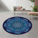 Mandala tr&uuml;kitud &uuml;mmargune matt kerge meditatsiooni joogamatt &uuml;mmargune joogamatt elutoa magamistuppa Diameter 150cm