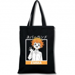 Moe-anime The Promised Neverland Mehed, naised, korduvkasutatav ostukott Multifilmitr&uuml;kk Keskkonnas&otilde;bralik l&otilde;uendist kandekott 24*26cm