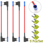 Universaalne 5 komplekti 12 V auto lisand-A-Circuit Piggy Back kaitsme kraani adapter 16AWG 20A APM ATM minikaitsme laba hoidik v&auml;ike kaitsme v&auml;ljat&otilde;mbeseade