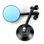 Mootorratta &uuml;mmargused tahavaatepeeglid, universaalsed 8 mm 10 mm CNC alumiiniumist juhtraua peeglid Scooter Cruiser Dirt Bike jaoks must