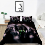 3D mikrokiust tekikatte komplekt musta taustaga Spider voodipesu Queen kaheinimesevoodi t&auml;issuuruses musta voodikatte komplekt Pestav ja mugav kodukaunistus Baby 100x135cm