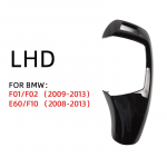 Replacement Gear Shift Cover Black For BMW 5 Series E60 F01 F02 F10 520i 525 Shifter gear knob Lever Panel Head Cover LHD-Piano black