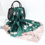 Kvaliteetsed luksuslikud siidist sallid peapael Sallid kaelasall naistele kett siidist sall naiste dekoratiivne sall 90*90cm roheline