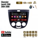 Androidi autoraadio Chevrolet Lacetti J200 2004-2008 auto multimeediumipleierile GPS-navigatsioonipeakomplekt WIFI 1+16GB 1+16GB,black