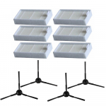 4tk k&uuml;lghari + 6tk HEPA filtrikomplekt CHUWI ilife v5s v5 x5 jaoks ilife V3s v3s pro v3l v5s pro v50 robottolmuimejale