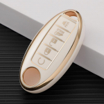 Nissan Qashqai Juke J10 J11 X-Trail T32 T31 5-nupuline auto v&otilde;tme&uuml;mbrise kattepulk. Tiida Pathfinder m&auml;rkus Infiniti tarvikutele Key case valge