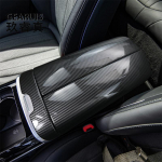 Auto keskpaneeli korrastamise k&auml;etoe kasti paneelikate kleebisliist Mercedes Benz EQE EQS Klass V295 V297 -2023 jaoks For EQE Carbon Color