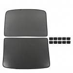 Tesla Model Y t&auml;iustatud p&auml;ikesevari auto katuseluugi varju soojusisolatsioon UV-kaitsega poolitatud tarvikud koos hoiukotiga must