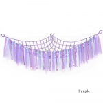 Topitud loomade v&otilde;rkkiik Rippuv pl&uuml;&uuml;sist m&auml;nguasjade v&otilde;rkkiik v&auml;rviliste tutidega v&otilde;rkkiik topitud loomadele lastele M&auml;ngutoa lasteaia sisustus lilla