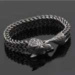 Kvaliteetne roostevabast terasest Nordic Viking Wolf Head k&auml;ev&otilde;ru Vintage k&auml;ev&otilde;ru Meeste ehted K&auml;ev&otilde;ru Kingitus must