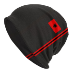 Albaania lipp Stripe Skullies Beanies M&uuml;tsid Unisex naistele Unisex jahe talvine soe kootud m&uuml;ts T&auml;iskasvanute Albaania Isamaalised kapotiga m&uuml;tsid One Size