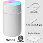 Juhtmevaba &otilde;huniisutaja hajuti kaasaskantav USB-ultraheli niisutaja kodu 1200 mAh akuga laetav niisutaja udumasin 01 filterX20