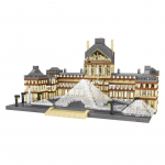 8040 World Architecture Mini ehitusplokid Pariisi Louvre'i muuseum 3D-mudel DIY Teemanttellised M&auml;nguasi lastele Kingitused Karbita