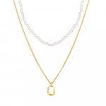 Retro kahekordne ebaregulaarne ovaalne ripats kaelakee mood trend t&uuml;drukute kaelakee temperament kaelakee