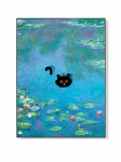 Kuulus kunst Gustav Klimt Suudlus Van Gogh Monet Vesiroosi Must Kass Plakatid L&otilde;uendimaal Naljakas Loomade Seinakunsti Tuba Kodukaunistus 30x40cm No Frame
