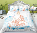 3D &uuml;he-/kaheinimesevoodiga Buddha kuju voodipesukomplekt Buddha j&auml;rgija tuba sulekott 2/3 t&uuml;kki AU180 * 210 t&auml;issuuruses pehme kodutekstiil Baby 100x135cm