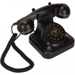Retro lauatelefonitelefonid, klassikaline numbrilauaga juhtmega telefon, reguleeritav helitugevus, vanaaegne vanaaegne telefon kodukontori kaunistamiseks