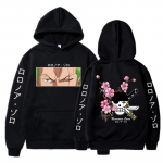 Animeprint Fliisist kapuutsid S&uuml;gisesed Mehed Naiste Pikkade varrukatega Pusad T&auml;navar&otilde;ivad Suurem&otilde;&otilde;tmelised vabaaja kapuutsiga pullover Y2K riided M