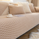 Talvine diivani kate Paks pl&uuml;&uuml;sist libisemiskindel diivanipadi elutuppa Pehme universaalne diivani kate seljar&auml;tik sektsiooniline diivanimatt P 110x210cm 1pc khaki