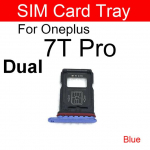Sim-kaardi aluse hoidik Oneplusi jaoks 6 6T 7 7T Pro X 1 2 3 3T 5 5T Sim Slot Socket SD-kaardi m&auml;lulugeja Flex kaabli remondiosad Oneplus 7T Pro sinine