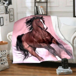 Hobuse tekk J&otilde;ulutekid Hobuseema tekid 3D-prinditud viskad tekk Flanell tekk Hobuse t&auml;iskasvanute tekk lapse tekk 125x150cm