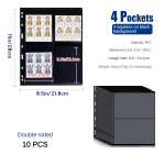 Tavaline 9-auguline kahepoolne musta taustaga fotoalbum suure mahuga margikogumiseks ja paberraha kogumiseks