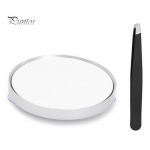 Kaasaskantav 30-kordse suurendusega kosmeetilise peegli iminapaga pintsetid Kaasaskantav luubiga meigipeegel reisimiseks